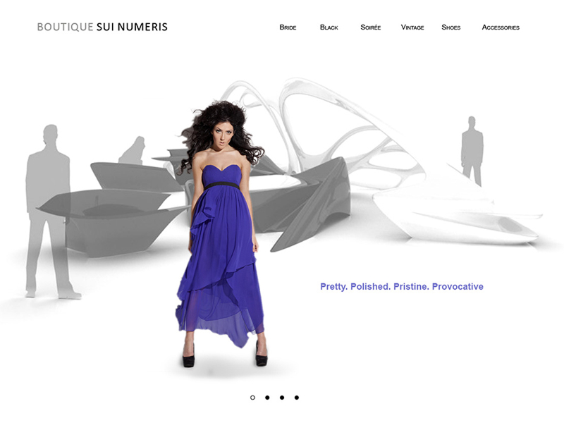 Boutique Sui Numeris, a fashion e-commerce website design